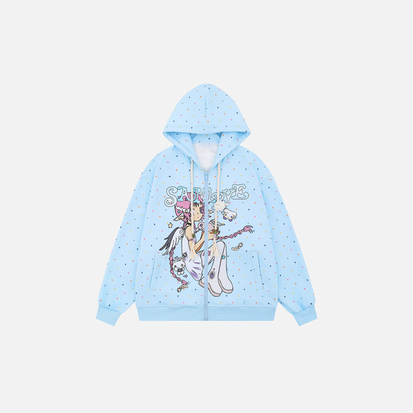 Manga Girl Soft Hood Sweatshirt