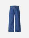 Heritage Style Letter Print Rinse Denim