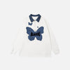 Winged Patch Denim Boxy Top