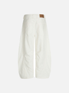 2000s Chic Slim Fit White Faded Denim