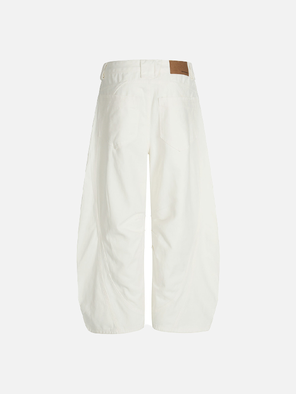 2000s Chic Slim Fit White Faded Denim alternatif görünüm