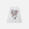 Front view of the white Streat Culture Elements Graphic T-shirt in a gray background