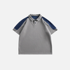 Freedom-State Style Old School Color Block Sport-Collar Off-Duty T-Shirt