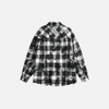 Faded Plaid Tie-Dye Street Long Shirt