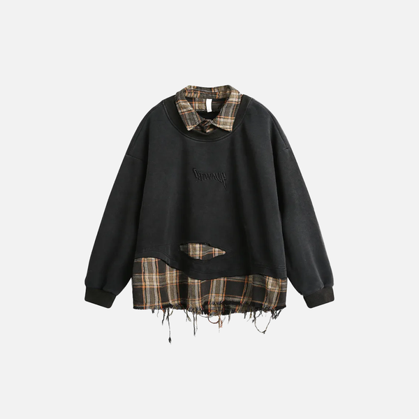 Stitch Torn Splice Long Sleeve alternatif görünüm