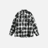 Faded Plaid Tie-Dye Street Long Shirt