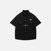 Waffle Knit Retro Lapel Short Shirt