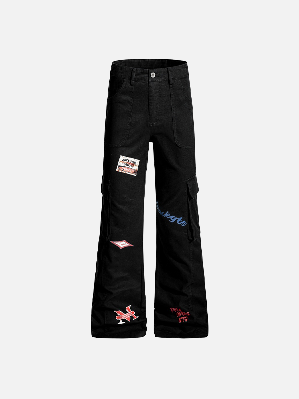 Modern Niche Relaxed Bell Utility Denim alternatif görünüm