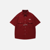 Waffle Knit Retro Lapel Short Shirt