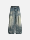 Heritage Faded Torn Bell Leg Denim