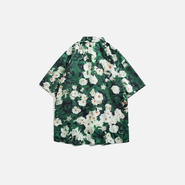 Blossom Retro Beach Short Sleeve Top alternatif görünüm