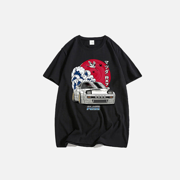 Moon Red Crewneck T-Shirt alternatif görünüm