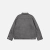 Oversized Solid Zip-Up Field Jacket