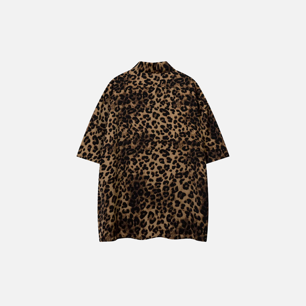 Animal Spot Breezy Lapel Summer Shirt alternatif görünüm