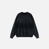 Front view of the black Classic Washed Oversized Sweatshirt in a gray background