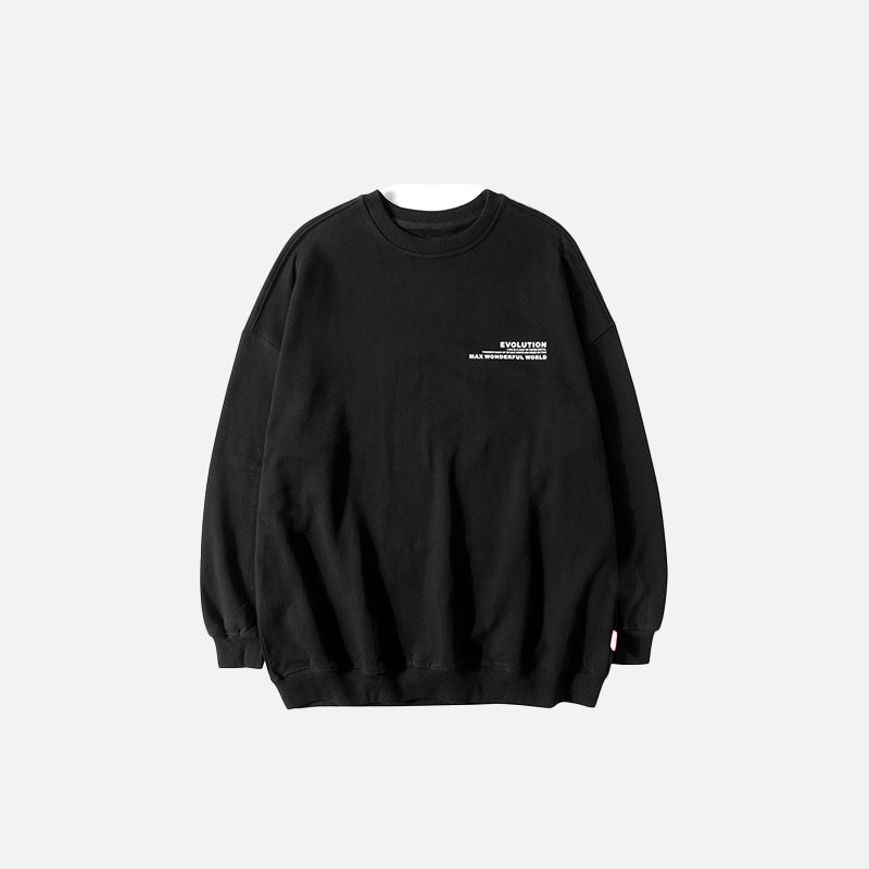 Garden Print Pullover Sweatshirt