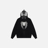 2000s Zip-Up Spider Mask Sweatshirt