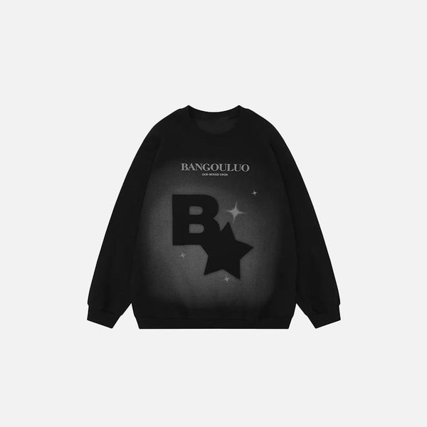Stellar Print Throwback Sweatshirt alternatif görünüm