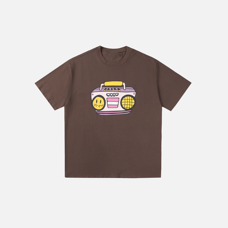 Elevated Radio Patterned Unstructured Fit Short Sleeve T-Shirt