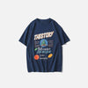 Throwback Letter Printing Drop-Shoulder T-Shirt