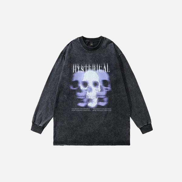 Hysterical Therapy Death-Head Long-Sleeve T-Shirt