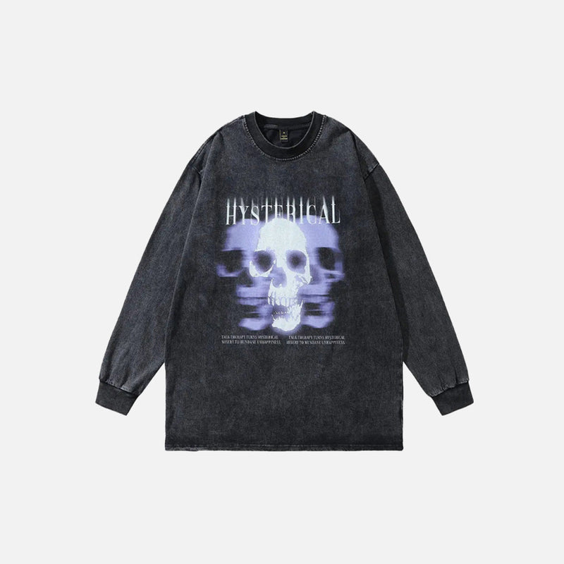 Hysterical Therapy Death-Head Long-Sleeve T-Shirt