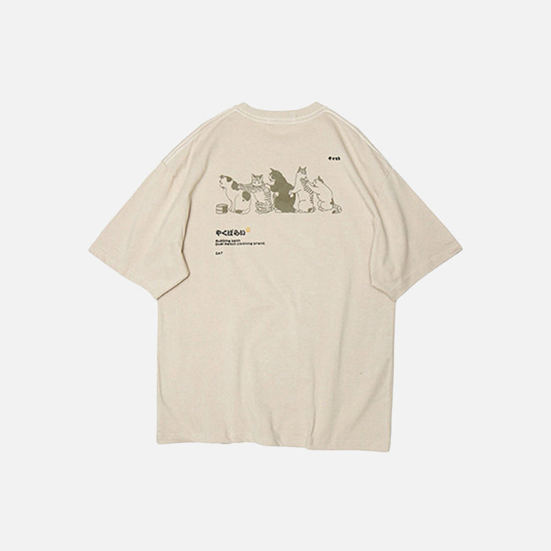 Rubbing Bath Pawed Print T-Shirt