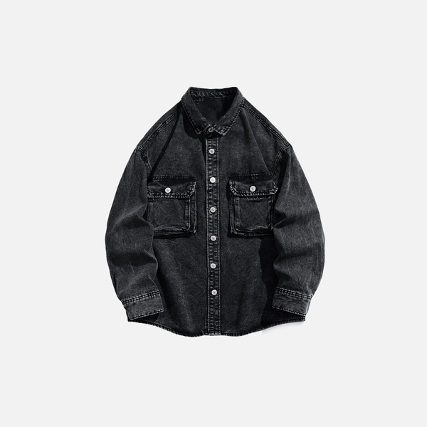 Heavy-Duty Urban Beat Faded Denim Jacket
