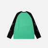 Star Block Denim Mixed Top