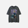 Front view of the grey Bear Essence T-shirt in a gray background