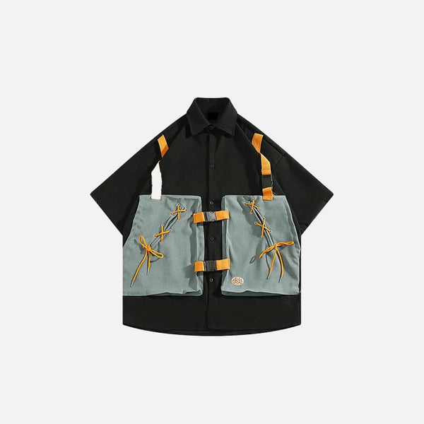 Retro Cargo Pocket Loose Shirt alternatif görünüm