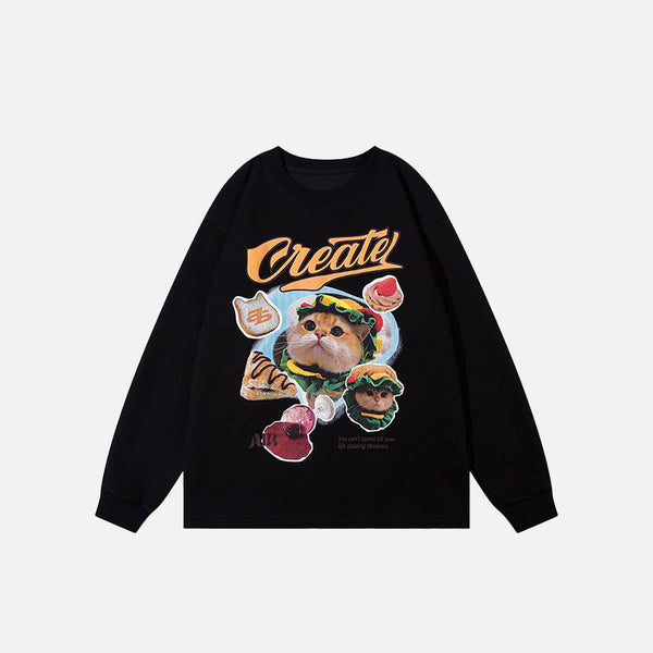 Kitty Vibes Graphic Sweatshirt alternatif görünüm