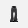 Front view of the black Wide-Leg Vintage Jeans in a gray background