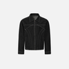 Heavy-Duty Deconstructed Mosaic Denim Jacket