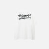 Back view of the white Graffiti Riot Urban Chaos T-shirt in a gray background