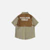 Vest-Front Stripe Colorblock Top