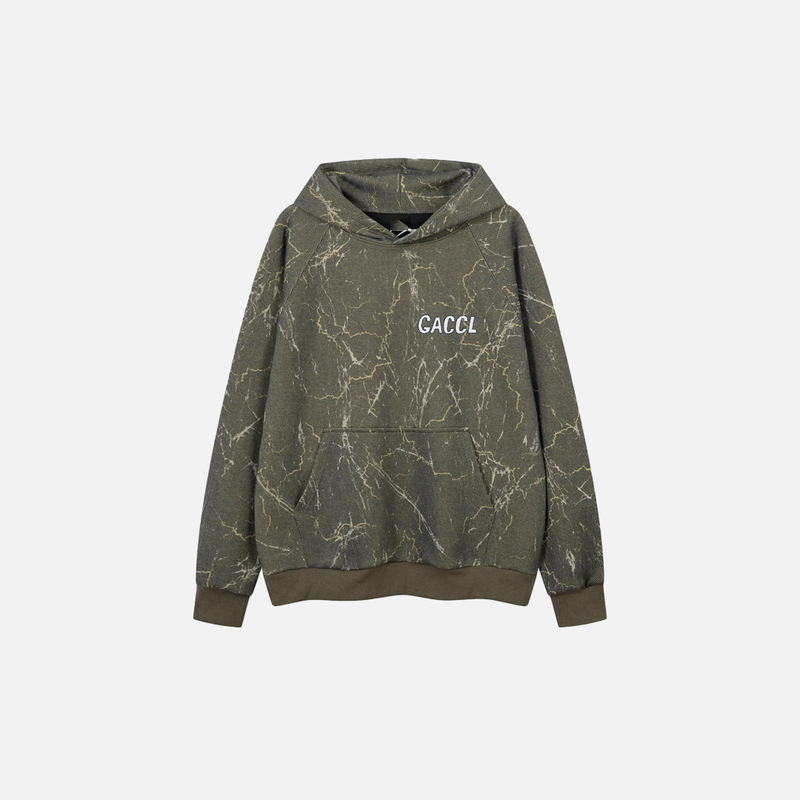 Dark Rebel Faded Relaxed Front-Pocket Sweatshirt