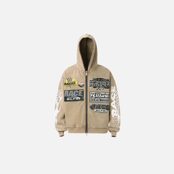 Track Worn Zip Street Hood alternatif görünüm