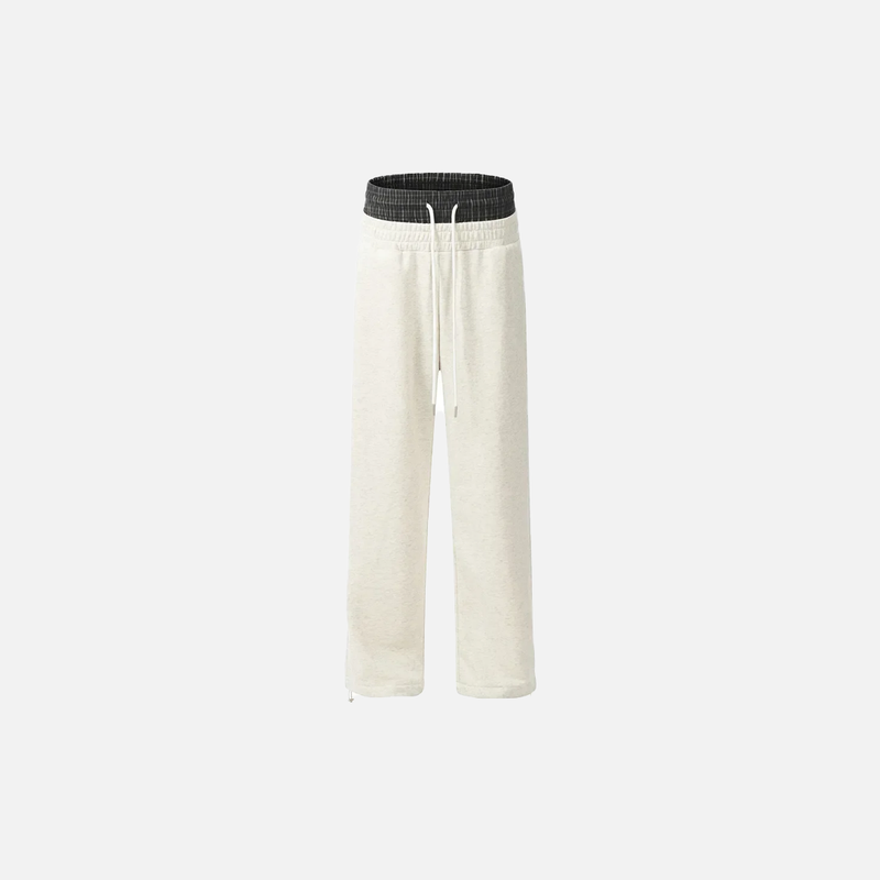 Patchwork Beli Lastikli Jogger, önden görünüm — Navra Wear