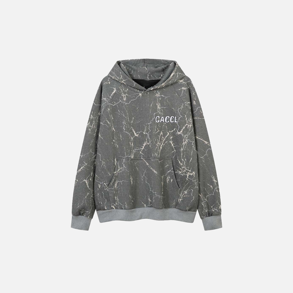 Dark Rebel Faded Relaxed Front-Pocket Sweatshirt alternatif görünüm
