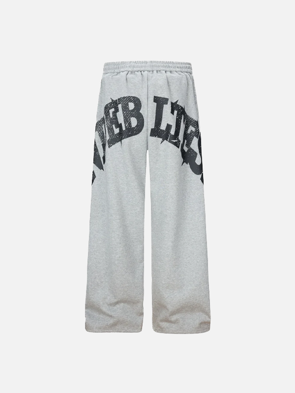 Wide Leg Harf Baskılı Jogger alternatif görünüm