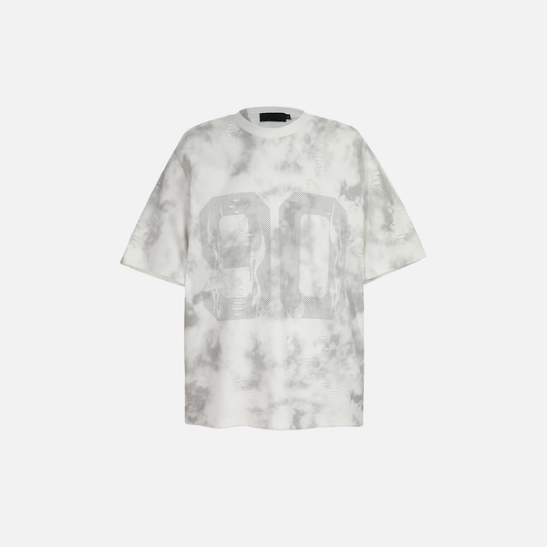 Now-Style Oversize Tie Dye Ripped Short Sleeve T-Shirt alternatif görünüm
