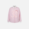 Stitch-Accent Stripe Long Sleeve Top
