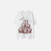 Dark-Craft Polished Ripped O-Neck Short-Sleeved T-Shirt