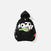 front view of the black The Chosen Kid Cudi Hoodie in a gray background