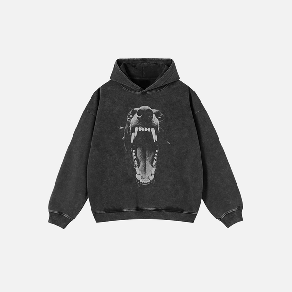 Wild Animal Graphic Oversized Faded Sweatshirt