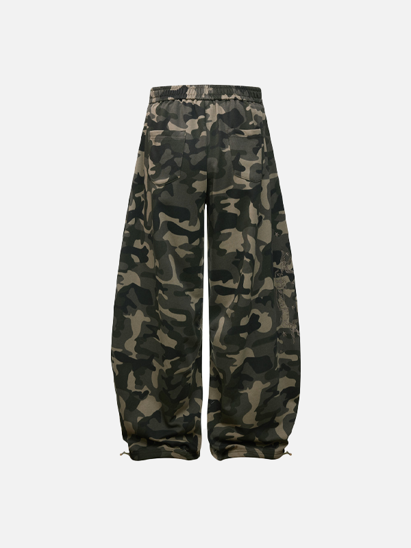 Wide Leg Orman Baskılı Jogger alternatif görünüm
