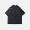 Aged Doberman Designed Stone-Rinsed Black T-Shirt