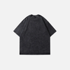 Turn-Of-Era Black Acid-Rinsed Doberman Print Print T-Shirt