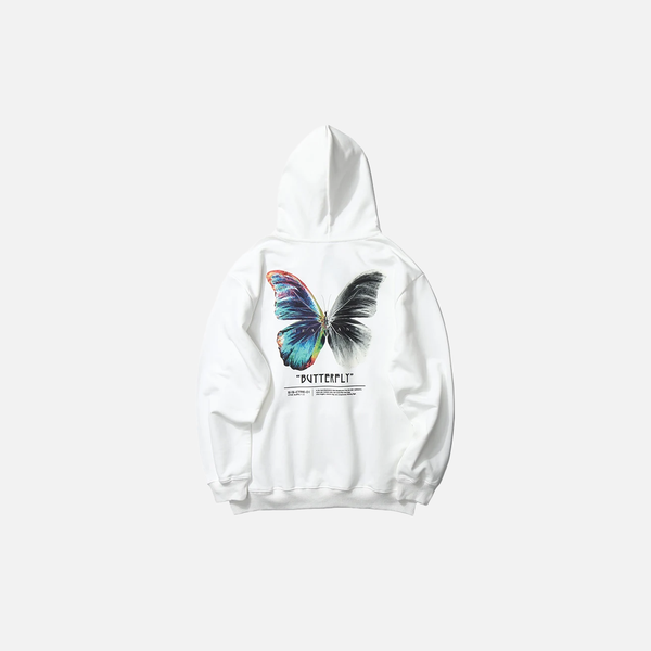 Flattering Vibrant Butterfly Urban Beat Sweatshirt alternatif görünüm